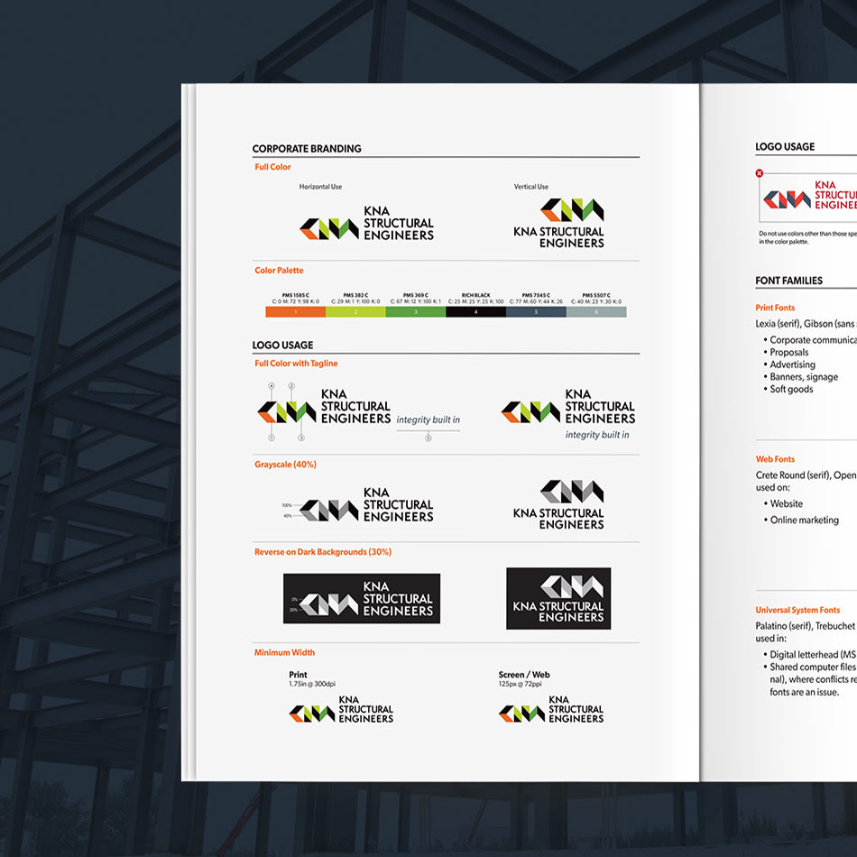 KNA style guide open page