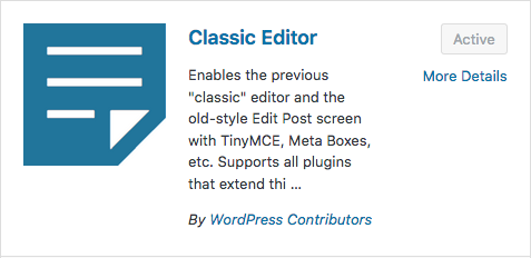 Classic Editor