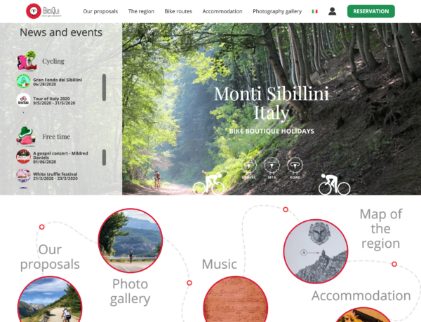 BiciQui Boutique Biking Vacations Website Development