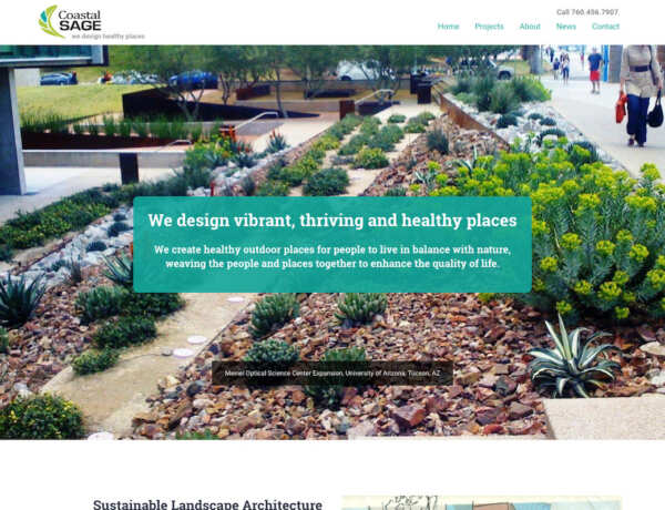 Coastal Sage Landscape Architect Website Design and Development