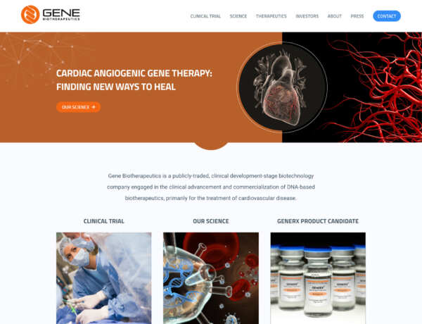 Gene Biotherapeutics Website Development