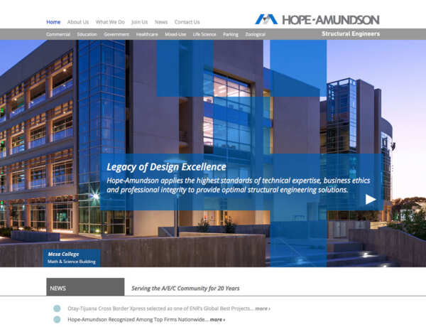 Hope-Amundson Website Design and Development Hope-Amundson AEC Engineering Website Design and Development