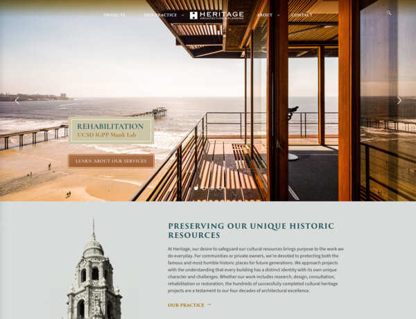 Heritage Architecture & Planning Website Development