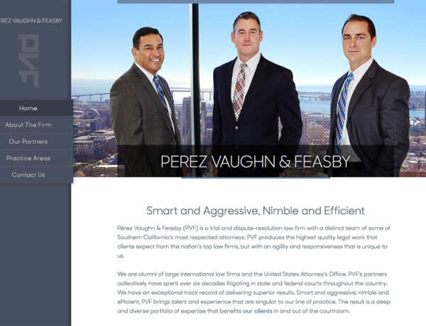 Perez Vaughn & Feasby Law Website Design and Development Perez Vaughn & Feasby Law Website Design and Development