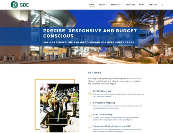 San Dieguito Engineering Website Design and Development