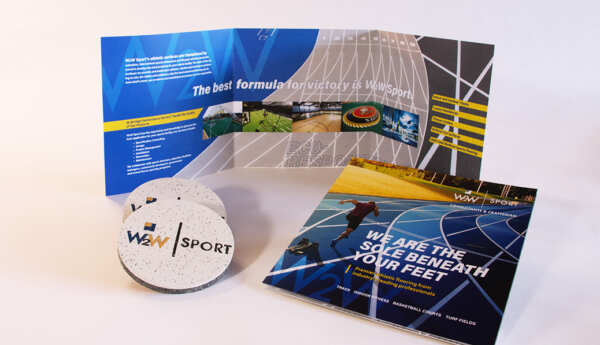 Brochure Design, Copywriting & Coasters: W2W Sport