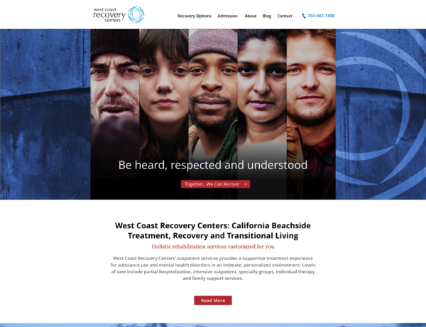 West Coast Recovery Center Website Design