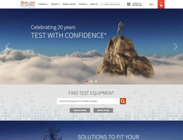 Avalon Test Equipment Website Design and Development Avalon Test Equipment High-Tech Website Design and Development
