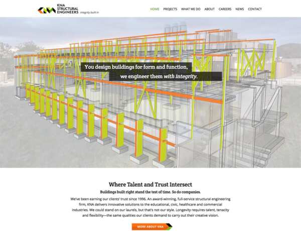 KNA Structural Engineers Website Design and Development KNA Structural Engineers AEC Website Design and Development