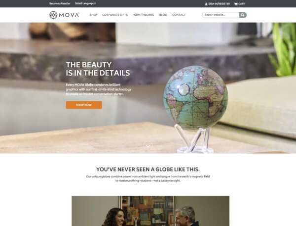 Mova Globes Website Design and Development Mova Globes Mova International Consumer E-Commerce Website Design and Development