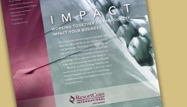 Trade Advertising: ResortCom International Trade Advertising: ResortCom International Graphic Design